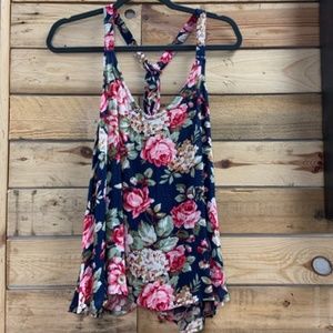 Women's Smell the Roses Floral Tank